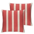 thumbnail image 1 of Acheng Set of 2 Encasa Homes Farmhouse Throw Pillow Covers Roma Red Stripes | Decorative Cushion Covers No Insert | Pillow Shams for Fall, Halloween, Thanksgiving, Christmas 22x22in, 1 of 7