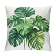 thumbnail image 1 of Acheng Short Plush Pillowcase 1 Piece - Palm Leaves with Lush Branches and Leaves, Tropical Jungle Palm Leaves with Charming Colors White, 1 of 5
