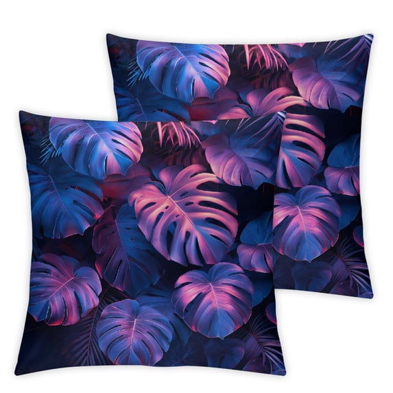 Acheng Short Plush Pillowcase Cushion 2-Piece Set White