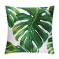 thumbnail image 1 of Acheng Short Plush Pillowcase 1 Piece - Palm Leaves with Lush Branches and Leaves, Tropical Jungle Palm Leaves with Charming Colors White, 1 of 5