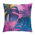 thumbnail image 1 of Acheng Short Plush Pillowcase 1 Piece - Palm Leaves with Lush Branches and Leaves, Tropical Jungle Palm Leaves with Charming Colors White, 1 of 5