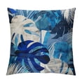 thumbnail image 1 of Acheng Short Plush Pillowcase Palm Leaves with Lush Branches and Leaves Tropical Jungle Palm Leaves with Charming Colors White, 1 of 5