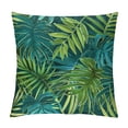thumbnail image 1 of Acheng Short Plush Pillowcase Palm Leaves with Lush Branches and Leaves Tropical Jungle Palm Leaves with Charming Colors White, 1 of 5