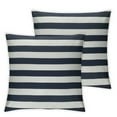 thumbnail image 1 of Acheng Simple Navy Blue White Stripes Outdoor Pillow Covers Set of 2,Decorative Waterproof Throw Pillow Case, Nautical Theme Stripe Soft Cozy Cushion Pillowcases 22x22in, 1 of 7
