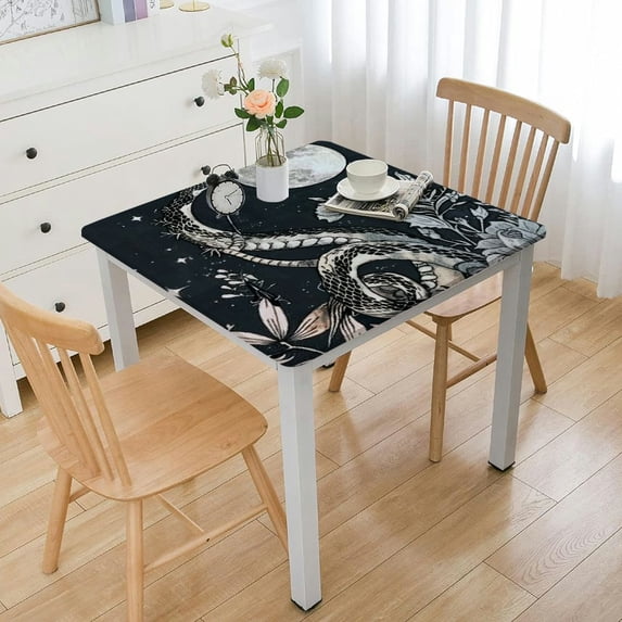 Acheng Snake Flower Moon Square Fitted Table Cloths 100% Polyester Fiber 40*40