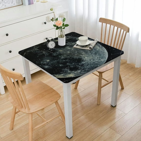Acheng Star Map Moon Night Sky Square Tablecloth Waterproof 100% Polyester Fiber 36*36