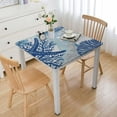 thumbnail image 1 of Acheng Starfish Corals Ocean Square Tablecloth with Elastic Edge 100% Polyester Fiber 40*40, 1 of 8