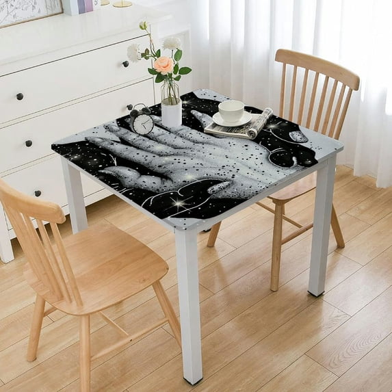 Acheng Stars Sky Square Tablecloth Great for Home Kitchen/Parties/Holiday Dinner 100% Polyester Fiber 46*46