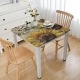 thumbnail image 1 of Acheng Sunflowers Square Tablecloth Full Width Single-Sided Printing 100% Polyester Fiber 46*46, 1 of 8