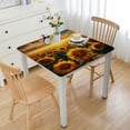 thumbnail image 1 of Acheng Sunflowers Sunset Field Square Tablecloth Washable for Home Kitchen Outdoor Decoration 100% Polyester Fiber 52*52, 1 of 8