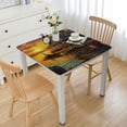 thumbnail image 1 of Acheng Sunset Bird Square Tablecloth Waterproof Resistant Fabric 100% Polyester Fiber 40*40, 1 of 8