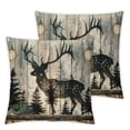 thumbnail image 1 of Acheng TUNW Wildlife Animal Rustic Couch Throw Pillows Covers Set of 2，Woodland Farmhouse Animals Cover Decorative Pillowcase for Camper RV Home,Wildlife Lover Camper Gifts 18x18in, 1 of 7