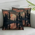 thumbnail image 1 of Acheng Throw Pillow Covers, Couch Pillows Covers, Set of 2 Throw Pillow Cases, Lake Forest Deer Aurora, Decorative Throw Pillow Covers, Pillow Cover White, 1 of 6