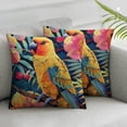 thumbnail image 1 of Acheng Throw Pillow Covers,Pillowcases,Pillow Cases,Bird Parrot Tropical Flower, 2-Pc White, 1 of 6