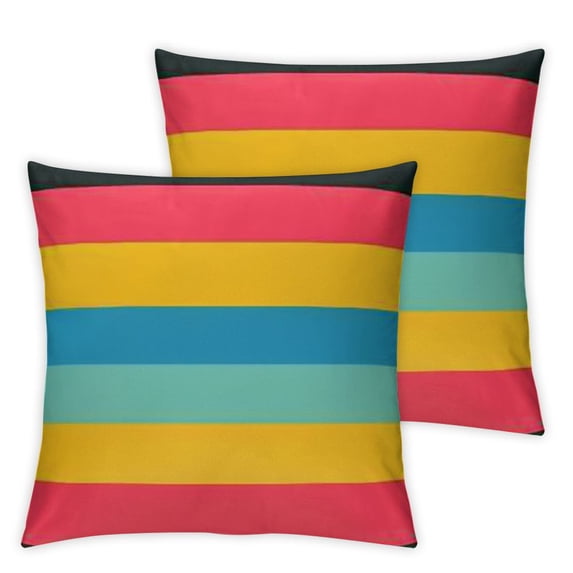 Acheng Throw Pillow Covers Set,Pansexual Pride Flag Printed Pillow Cases,Home Pillowcase Protector for Decorative Soft Cushion Cover 2 pcs White