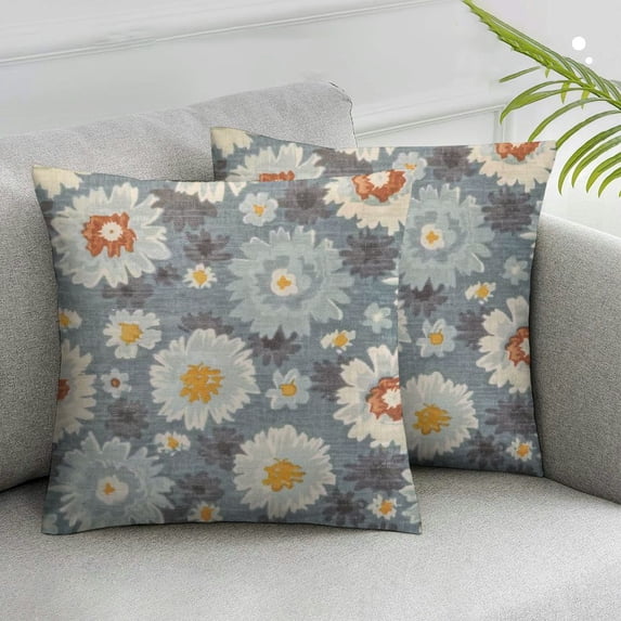 Acheng Timur Weave Pillow Cover in Sky Blue Background Throw Pillow Cover Cushion Cover Decortaive Pillowcase with Zipper Home decor,2 Pcs White