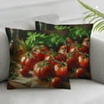 thumbnail image 1 of Acheng Tomatoes On Wood Table Print Throw Pillow Cover Soft Decorative Pillowcase Modern Square Pillow Cases Cushion Cover Case for Living Room Bedroom Sofa Home Decor,2 Pcs White, 1 of 6