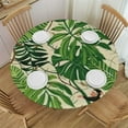 thumbnail image 1 of Acheng Tropical Tablecloth  Round, Durable Table Cover for Kitchen Dining Room, Holiday Tablecloth for Party Dinner 52x52in, 1 of 7