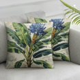 thumbnail image 1 of Acheng Tropical Trees Throw Pillow Covers Retro Boho with Green Palm Banana Tree Print Pillow Cases Summer Exotic Plants Cushion Covers for Sofa Couch Car Bedroom Home Decor  Set of 2 White, 1 of 6