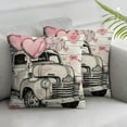 thumbnail image 1 of Acheng Valentine's Day You and Me Truck Balloon Pink Striped Pillowcase , Home Bedroom Bedding Living Room Sofa Throw Pillows Cushion Pillowcase Decoration  White, 1 of 6