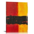thumbnail image 1 of Acheng Violet, Black, Orange, Yellow on White And Red Art Canvas Poster Wall Art Decor Print Picture Paintings for Living Room Bedroom Decoration Frame 16x20 in, 1 of 5