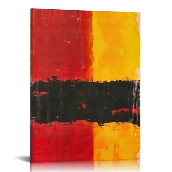 Acheng Violet, Black, Orange, Yellow on White And Red Art Canvas Poster Wall Art Decor Print Picture Paintings for Living Room Bedroom Decoration Frame 16x20 in