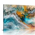 thumbnail image 1 of Acheng Wall Art Light Gray Blue Yellow Cloud Abstract Canvas Frames - Canvas Painting artwork for Walls Art Print Poster for Living Room Decoration picture 3, 1 of 6