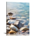 thumbnail image 1 of Acheng  Wall Art for Living Room Large Size Pebble Stones Canvas Prints Wall Art Modern Artwork for Walls Sea Pictures Large Wall Decor Wall Art Stretched and Framed Ready to Hang, 16x20 in, 1 of 5