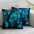 thumbnail image 1 of Acheng World Map Throw Pillow Cover Starry Sky Space Points Lines Shapes Planets Stars Universe Night Soft Solid Square Cushion Case,2 Pcs White, 1 of 6