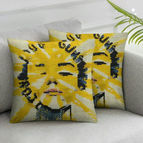 Acheng YUESHARE You Are Powerful Clever Strong Worthy Kind Inspirational Quotes Throw Pillow Cover, Motivational Gifts for Home Room Bed Sofa Decorations Decor,Set of 2 White