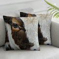 thumbnail image 1 of Acheng  Zippered Pillowcase Christmas Cowhide Accent Printing,Decorative Throw Custom Pillow Case Cushion Cover for Home(Not Real Cowhide Not Faux Fur),Set of 2 White, 1 of 6