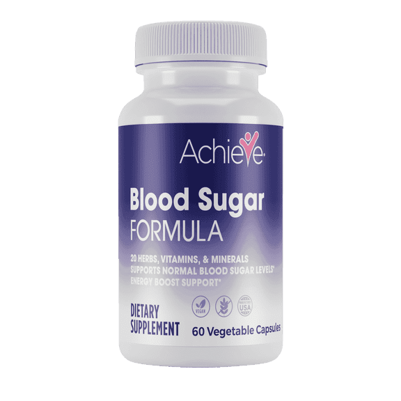 Achieve Blood Sugar Ultra Support Multivitamin Supplement with Alpha lipoic acid & Magnesium, 60 Capsules