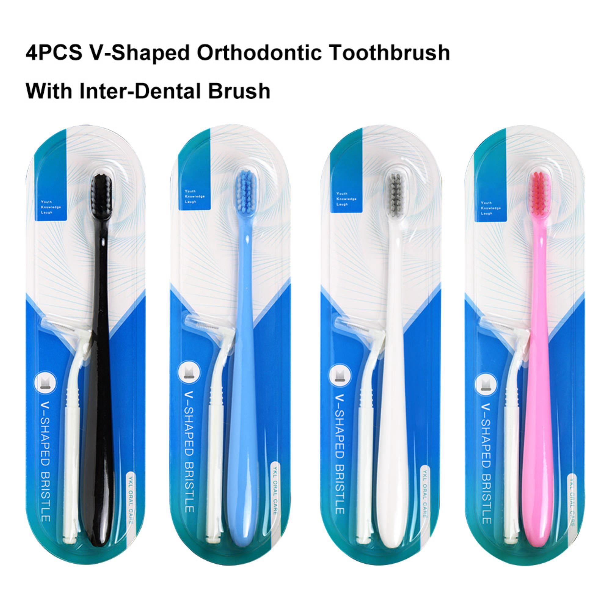 Achieve Perfect Oral Care with V-Shaped Orthodontic Toothbrush Set ...