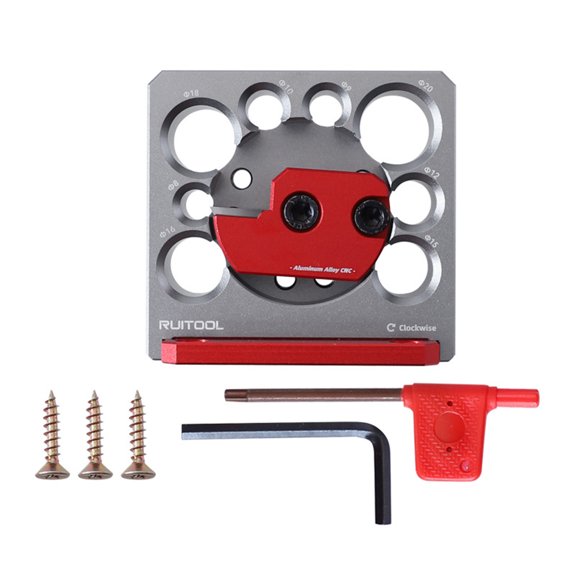 Achieve Perfectly Rounded Woodwork Adjustable 8 Hole Drill Bit Electric Drill Milling Dowel for and Professional Use