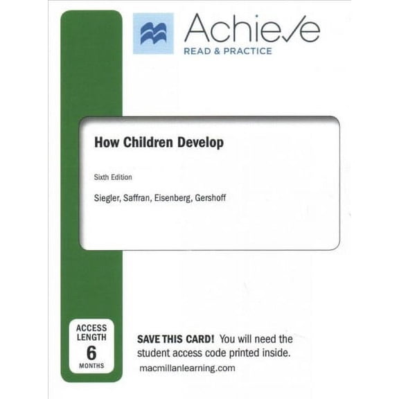 Achieve Read & Practice for How Children Develop (Six-Months Access)