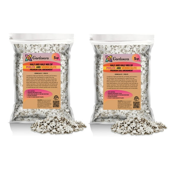 Achieve Ultimate Moisture Balance with Gardenera Perlite Vermiculite Blend - 10 QUART - Perfect for Propagation and Moisture Control (2 Bags of 5 Quart)
