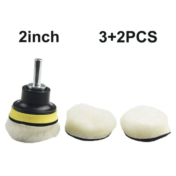 Achieve a flawless finish with this 2 inch Buffing Polishing Pads Set suitable for Car Polisher Drill Wool Wheel Mop Kit