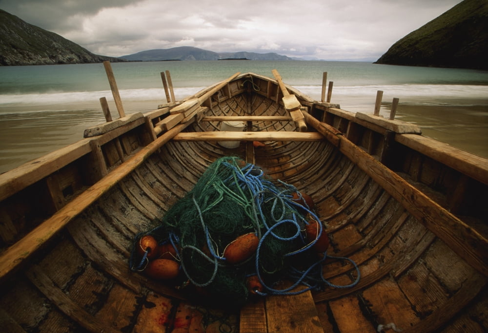 Achill Island County Mayo Ireland Traditional Currach Canvas Art - Richard Cummins Design Pics (36 x 24)