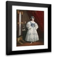 thumbnail image 1 of Achille Devéria 14x18 Black Modern Framed Museum Art Print Titled - Portrait from Galerie Fashionable (C. 1830), 1 of 5