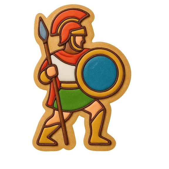 Achilles Warrior Cookie Cutter - 4x2.7" Premium Kitchen Baking Design
