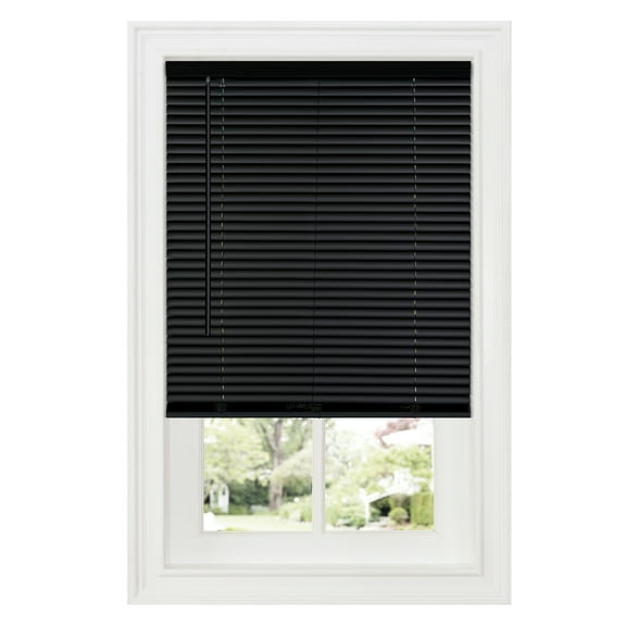 Achim 1" Cordless Vinyl Standard Window Sundown Indoor, Black, 27" x 64"