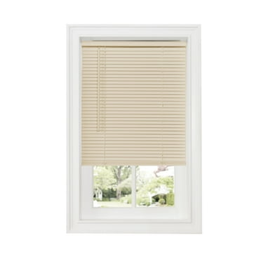 Achim 1" GII Deluxe Sundown Indoor Cordless Alabaster Vinyl Room Darkening Window Mini Blind, 34" W x 64" L