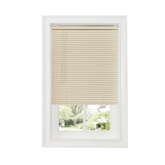 Achim 1" GII Deluxe Sundown Indoor Cordless Alabaster Vinyl Room Darkening Window Mini Blind, 46" W x 64" L