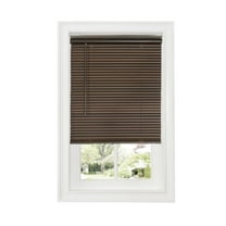 Achim 1" GII Deluxe Sundown Indoor Cordless Mahogany Vinyl Room Darkening Window Mini Blind, 34" W x 64" L