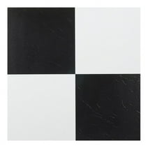 FloorPops Virgin Vinyl Black FP2948 Altair Peel & Stick Floor Tiles ...