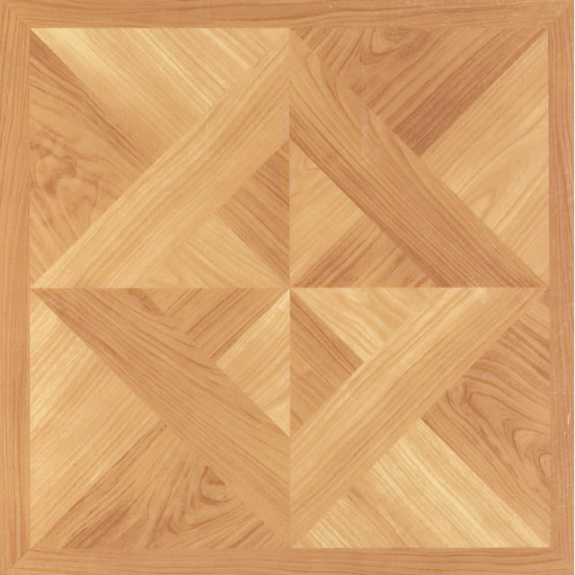 Achim 12"x12" 1.2mm Peel & Stick Vinyl Floor Tiles 20 Tiles/20 Sq. ft. Classic Light Oak Diamond Parquet