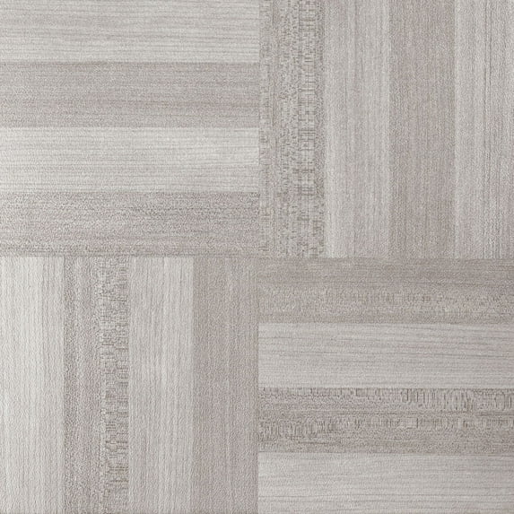 Achim Tivoli Self Adhesive Vinyl Floor Tile - 45 Tiles/45 Sq. ft., 12 x 12, Ash Grey Wood