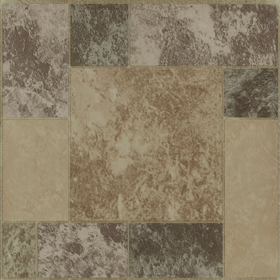 Achim 12"x12" 1.2mm Peel & Stick Vinyl Floor Tiles 45 Tiles/45 Sq. ft. Marble Blocks