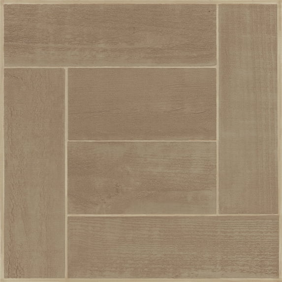Achim 12"x12" 1.2mm Peel & Stick Vinyl Floor Tiles 45 Tiles/45 Sq. ft. Saddlewood