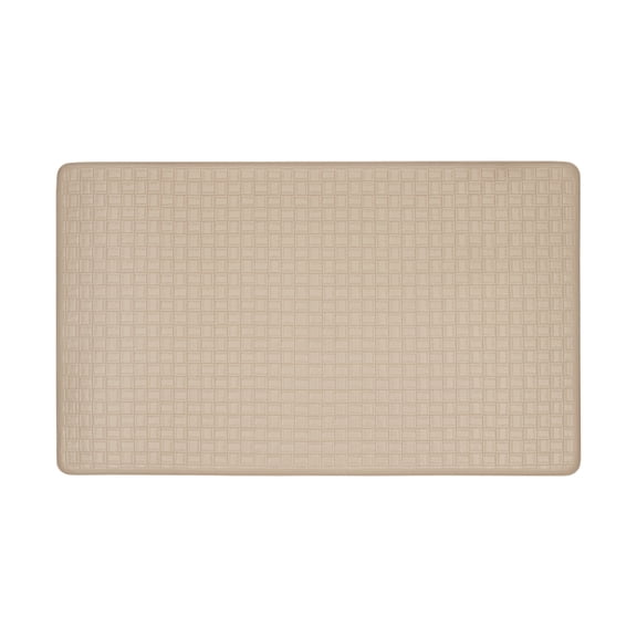 Achim Woven-Embossed Faux-Leather Anti-Fatigue Mat - 18in x 30in - Tan